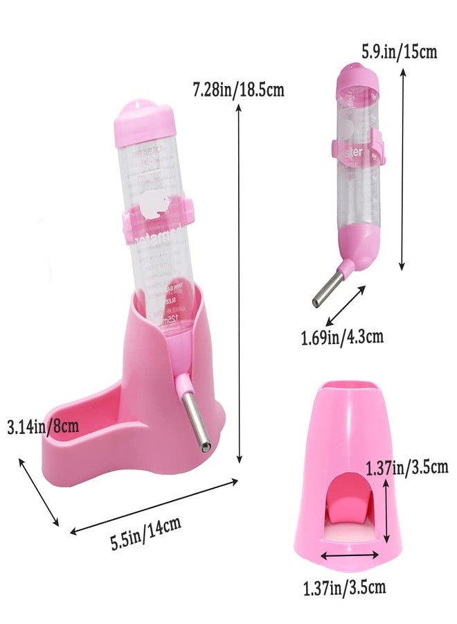 Litewoo 3 in 1 Hamster Water Bottle Small Animal Water Bottle with Food Container Base Hut Hanging Pet Automatic Feeding Drinking Dispenser for Dwarf Hamster Rats Mouse Gerbil Mice - Image 2